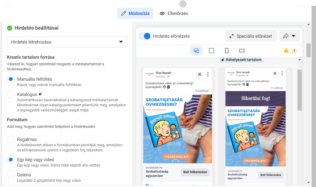 Facebook hirdetési kreatívok